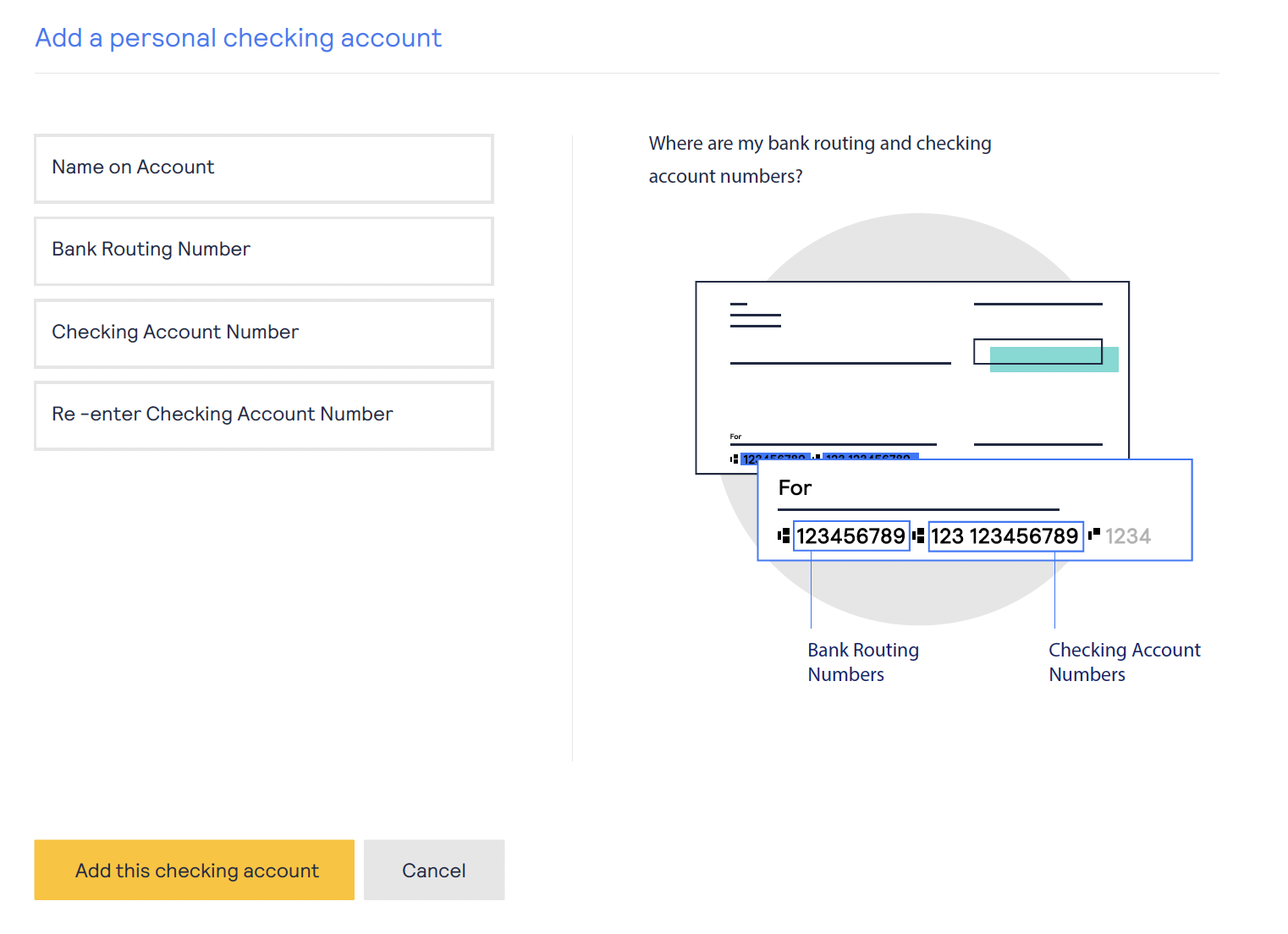 Add an echeck